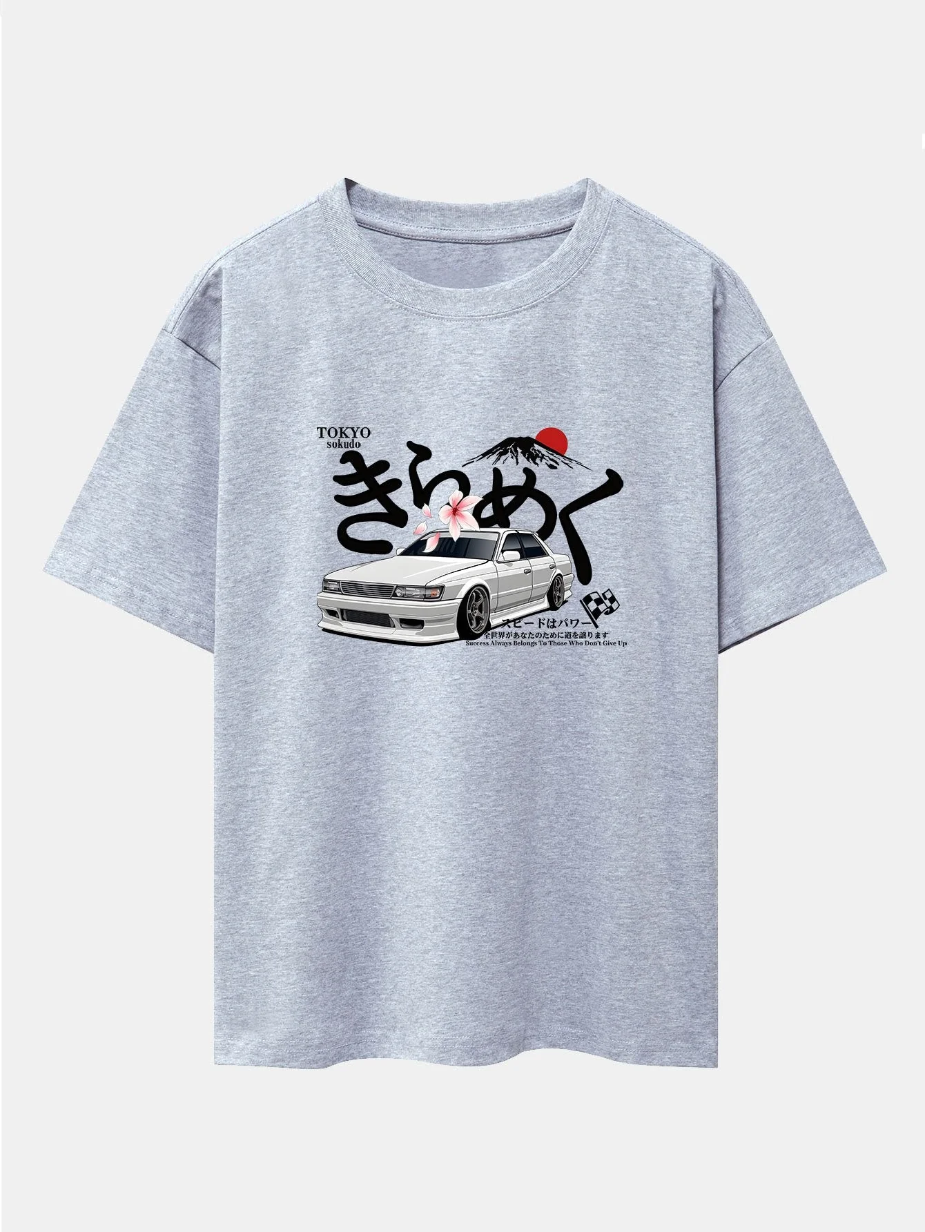 Killian® | Tokyo Mt. Fuji Car Print Drop Shoulder Oversize T-Shirt - Image 14