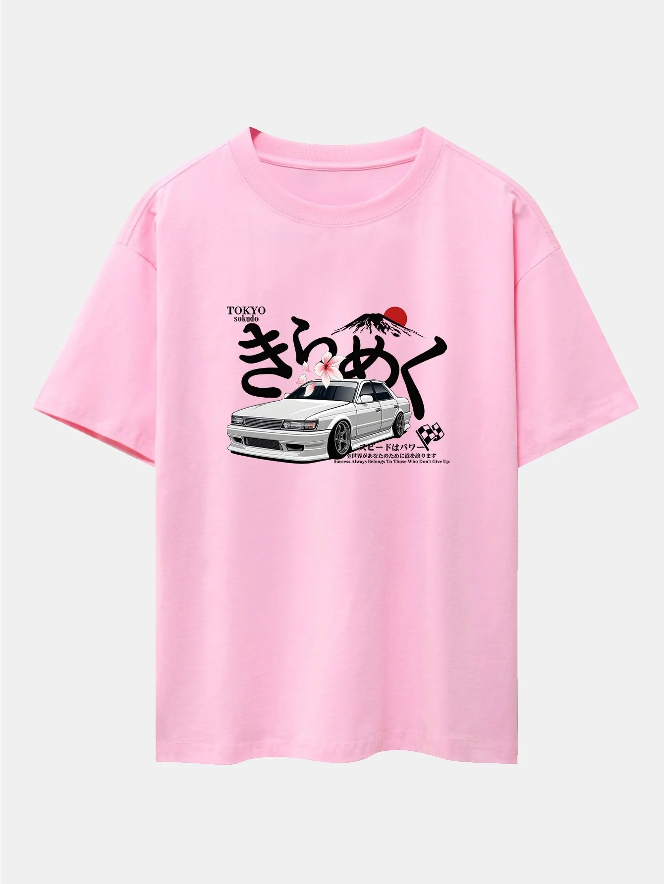 Killian® | Tokyo Mt. Fuji Car Print Drop Shoulder Oversize T-Shirt - Image 2