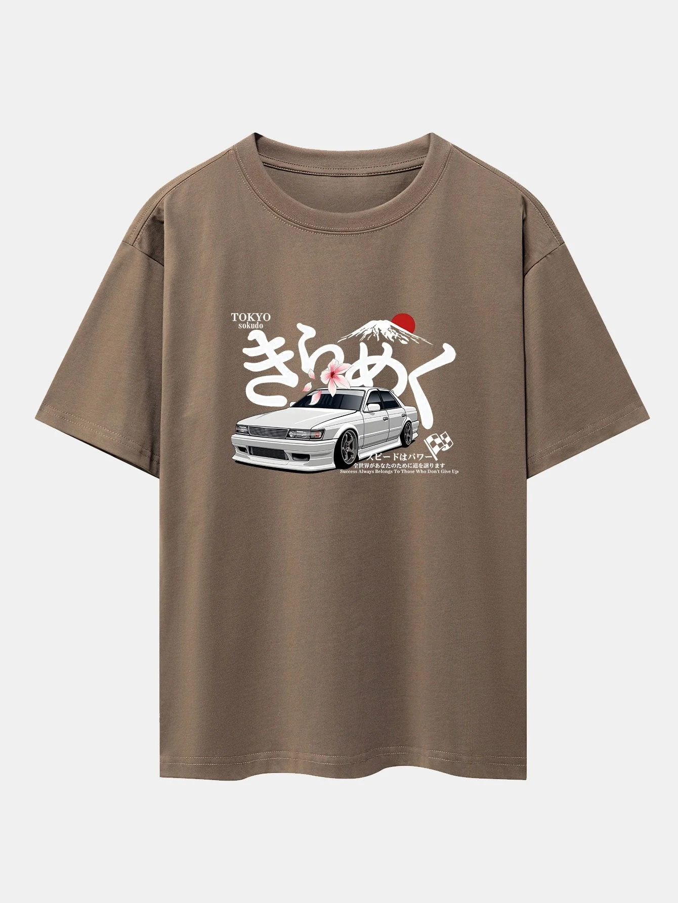 Killian® | Tokyo Mt. Fuji Car Print Drop Shoulder Oversize T-Shirt - Image 5