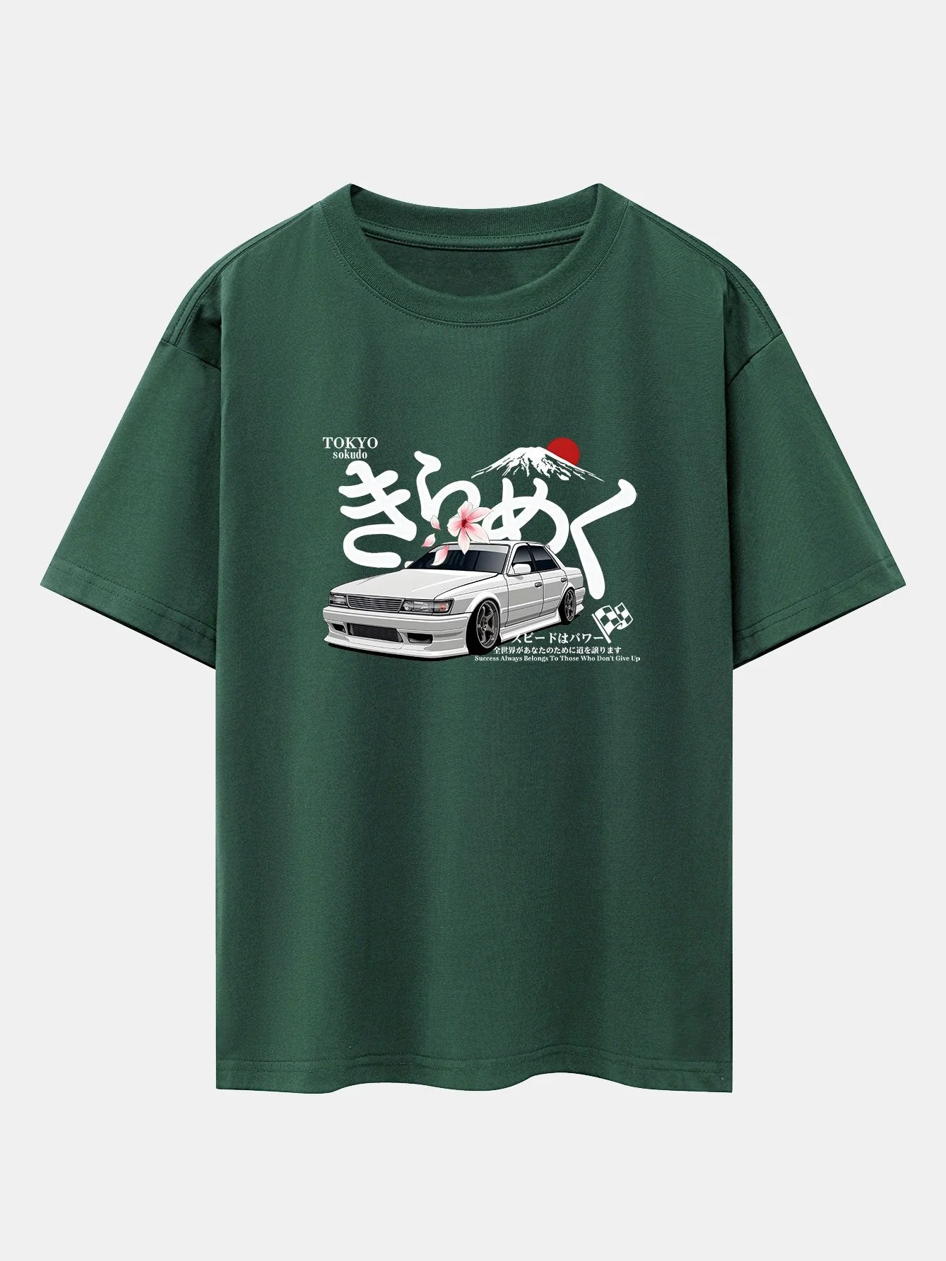 Killian® | Tokyo Mt. Fuji Car Print Drop Shoulder Oversize T-Shirt - Image 6