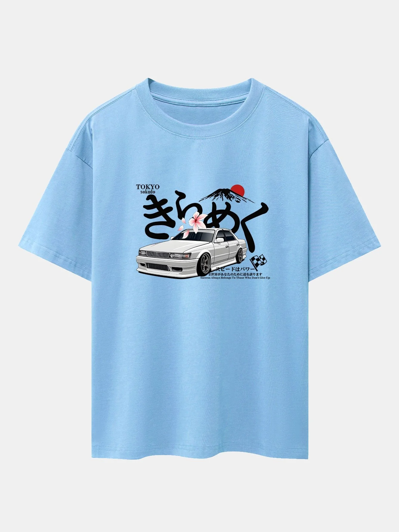 Killian® | Tokyo Mt. Fuji Car Print Drop Shoulder Oversize T-Shirt - Image 7