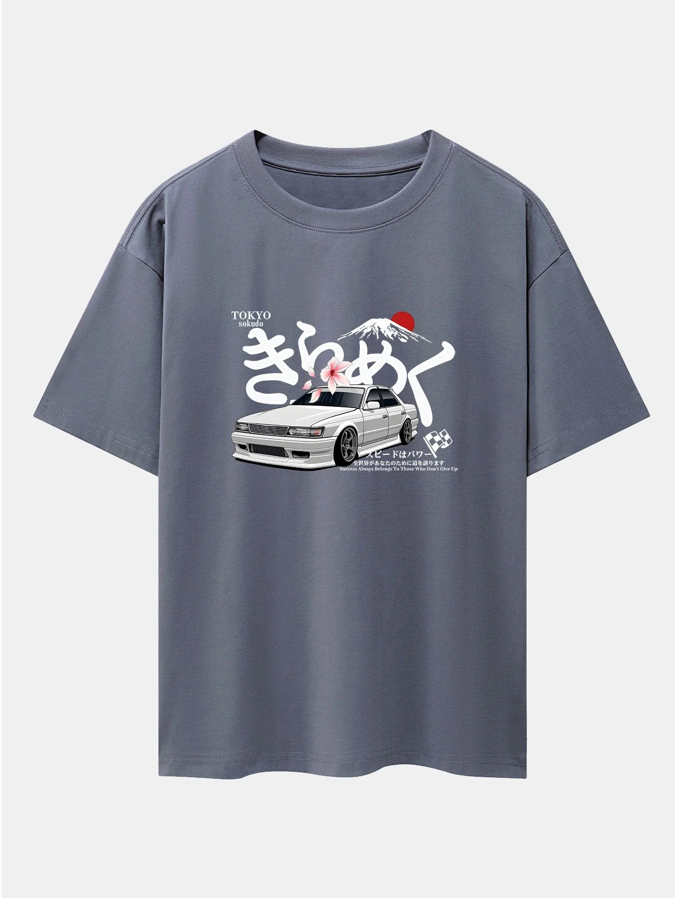 Killian® | Tokyo Mt. Fuji Car Print Drop Shoulder Oversize T-Shirt - Image 8