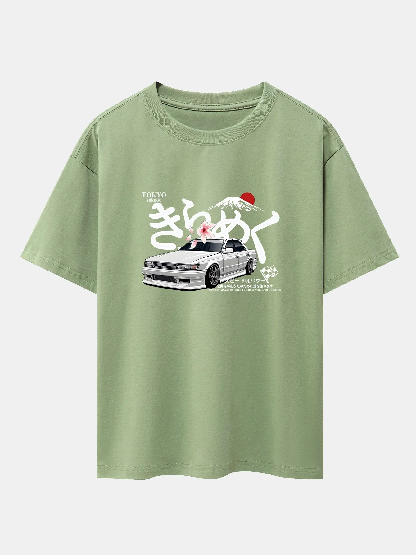 Killian® | Tokyo Mt. Fuji Car Print Drop Shoulder Oversize T-Shirt - Image 9