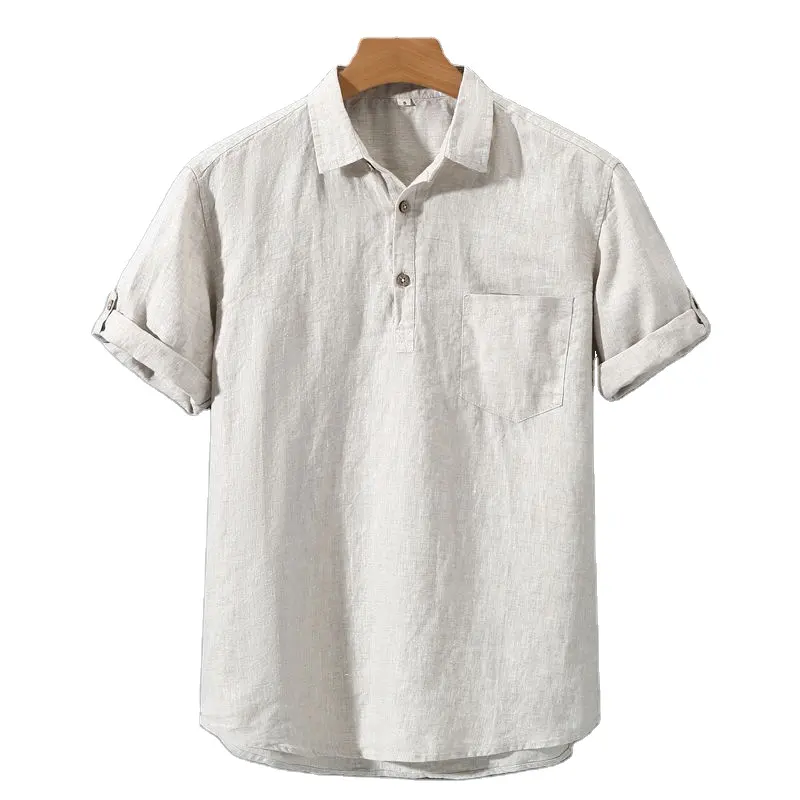 Kip® | Linen polo shirt - Image 2