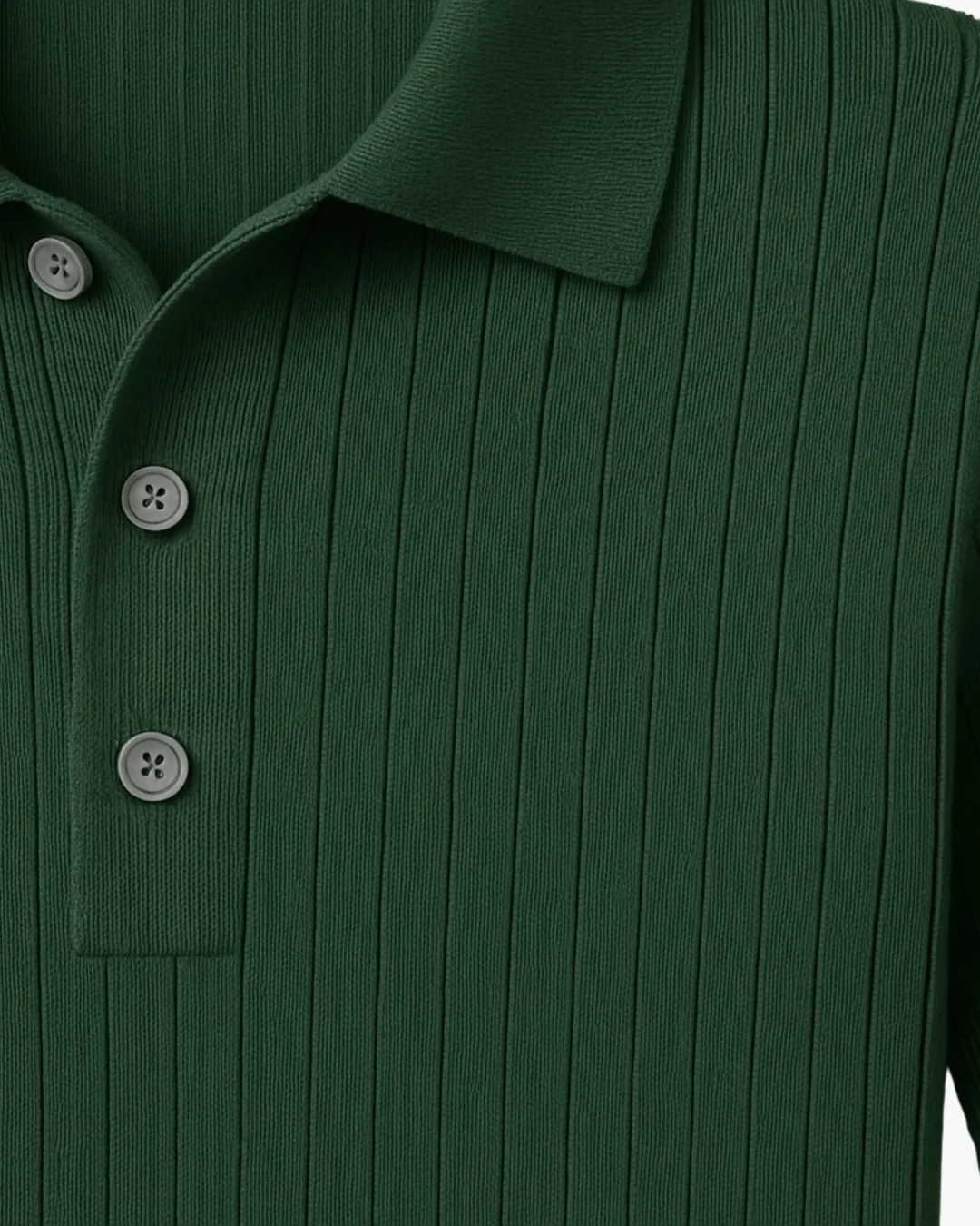 Kipton | Short-sleeved knitted polo shirt - Image 5
