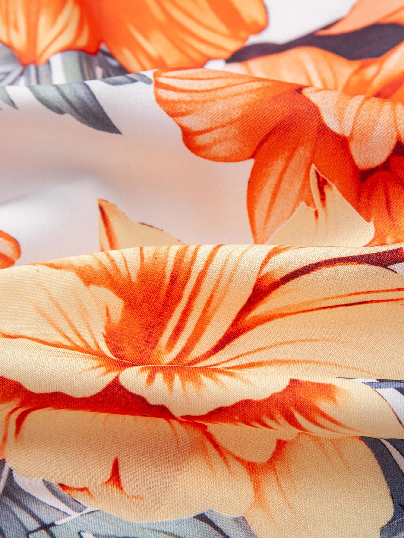 Kirk® | Tropical Flowers Print Button Up Shirt & Drawstring Swim Shorts - Image 9