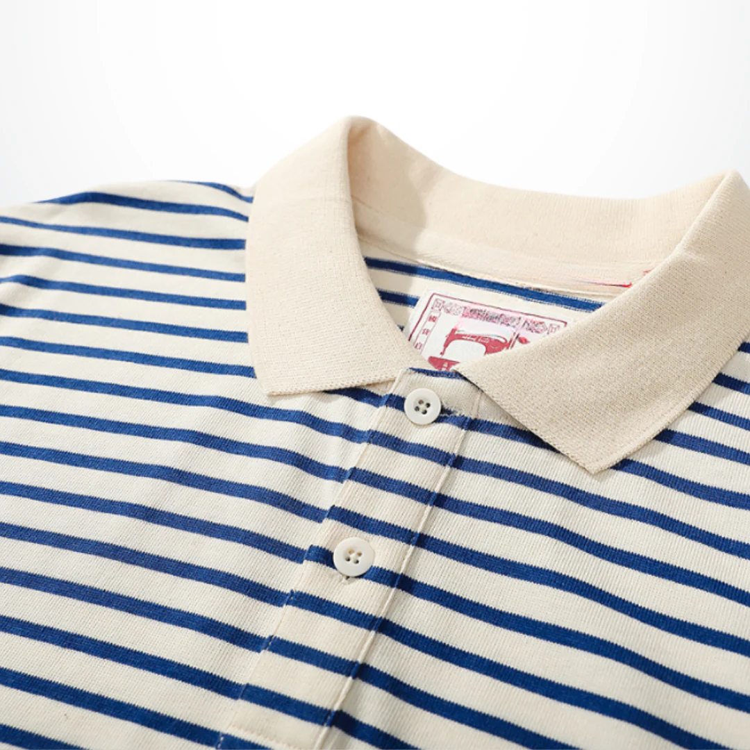 Kjell® | Classic Horizontal Striped Polo Shirt - Image 5