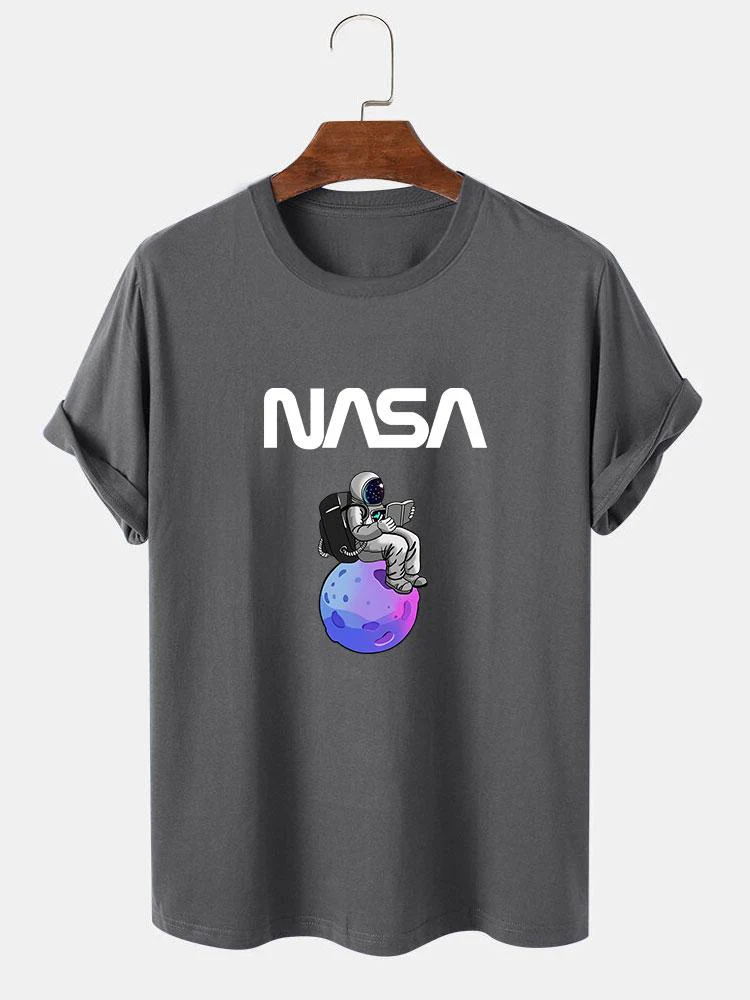 Klaus® | Astronaut Reading Book Print T-Shirt - Image 7