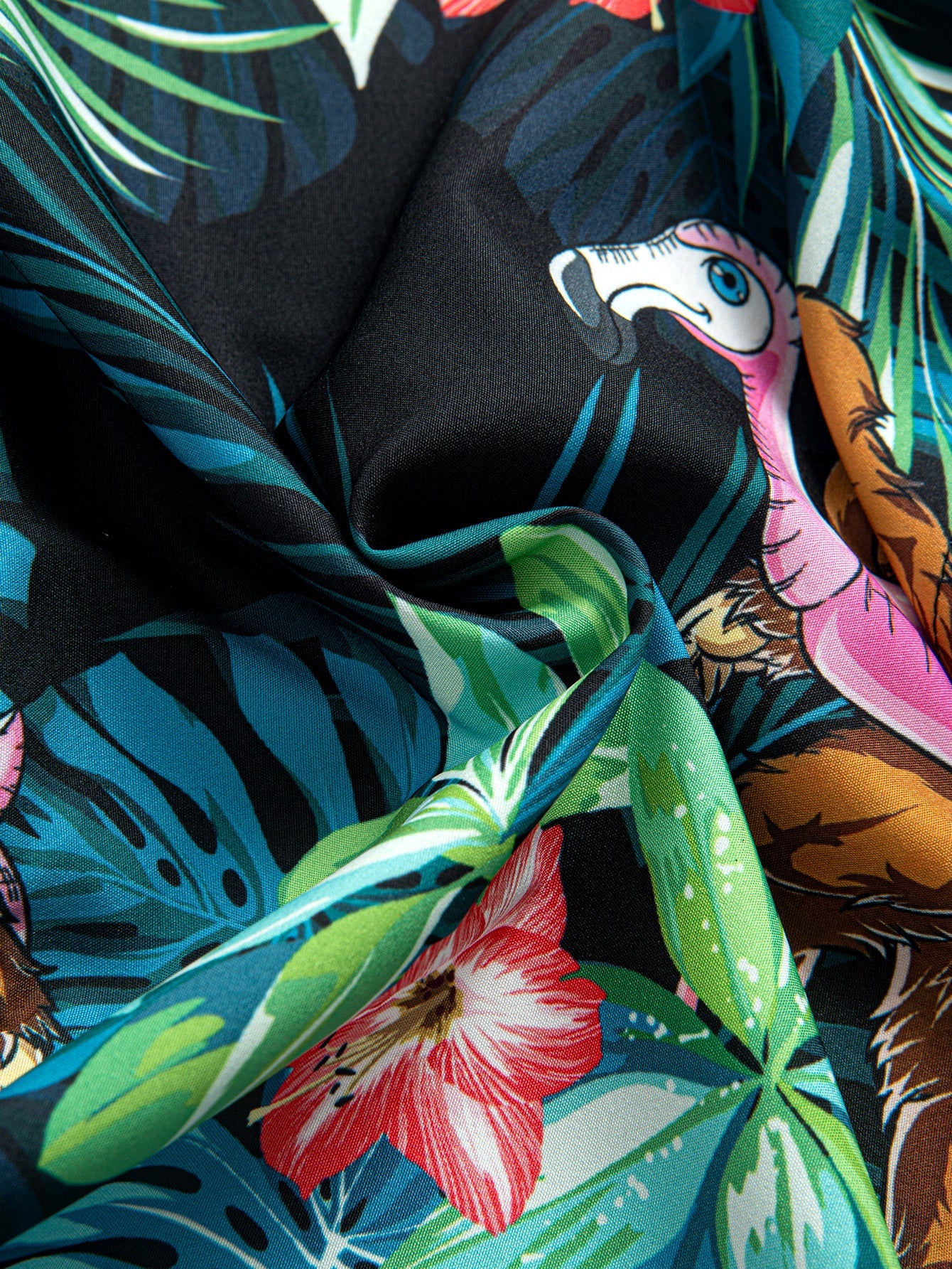 Knox® | Tropical Flamingo Bigfoot Print Button Up Shirt - Image 5