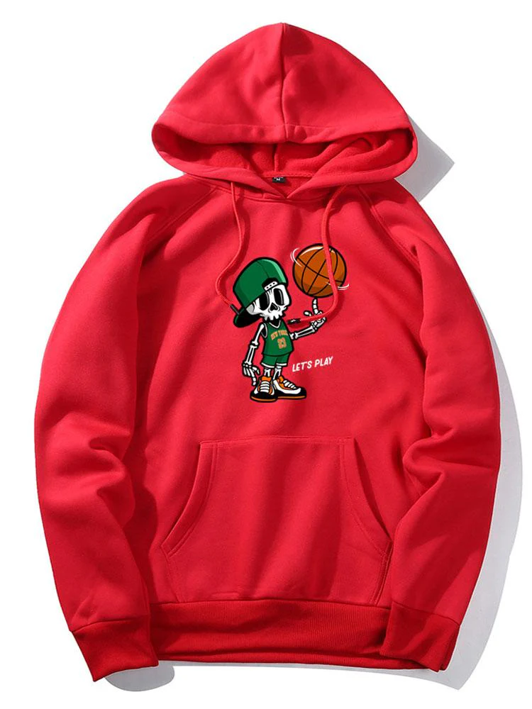 Knox | Basketball Skeleton Print Hoodie - Image 3