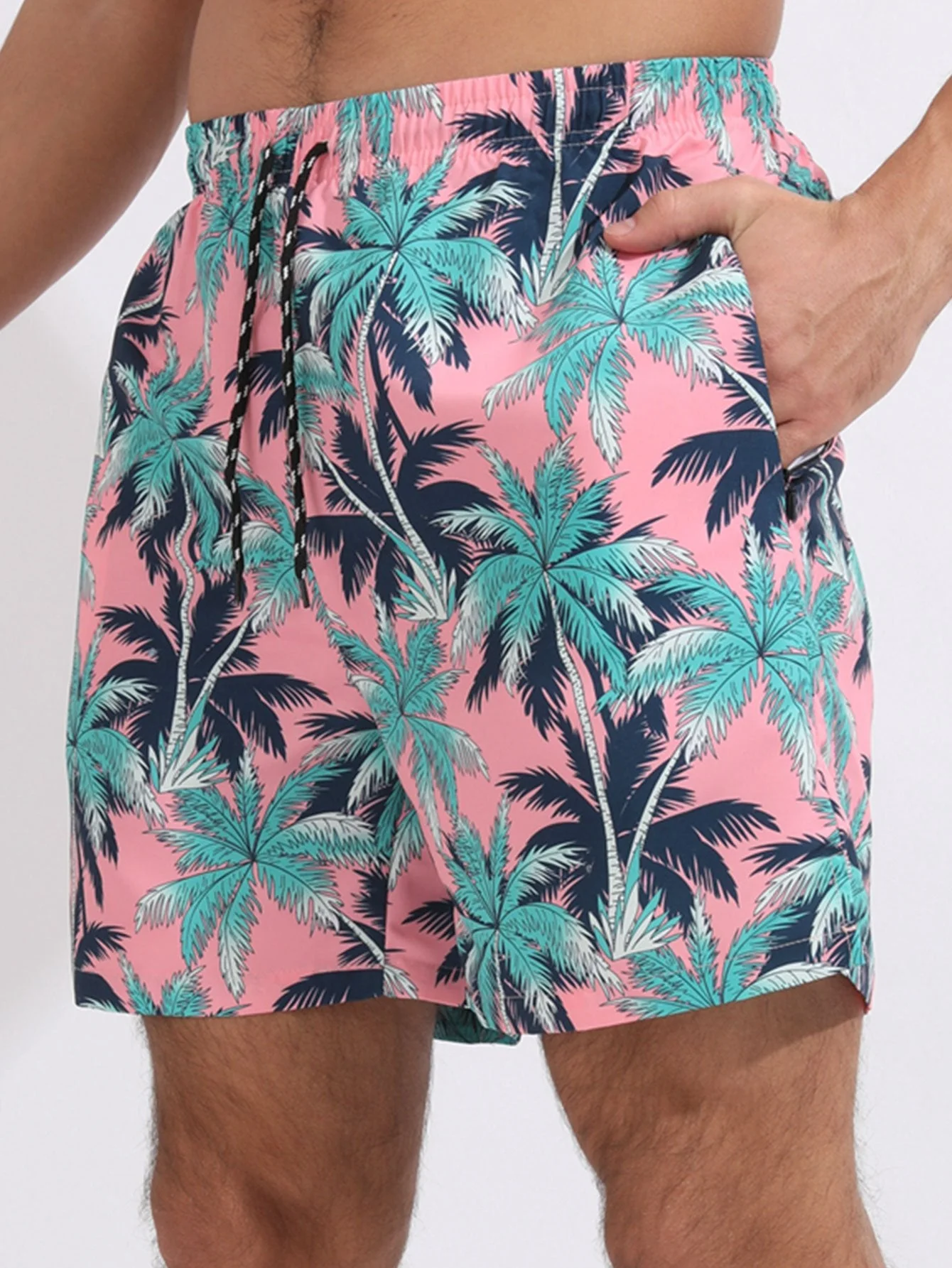 Kobe® | Tropical Print Swim Shorts With Compression Liner - Image 2