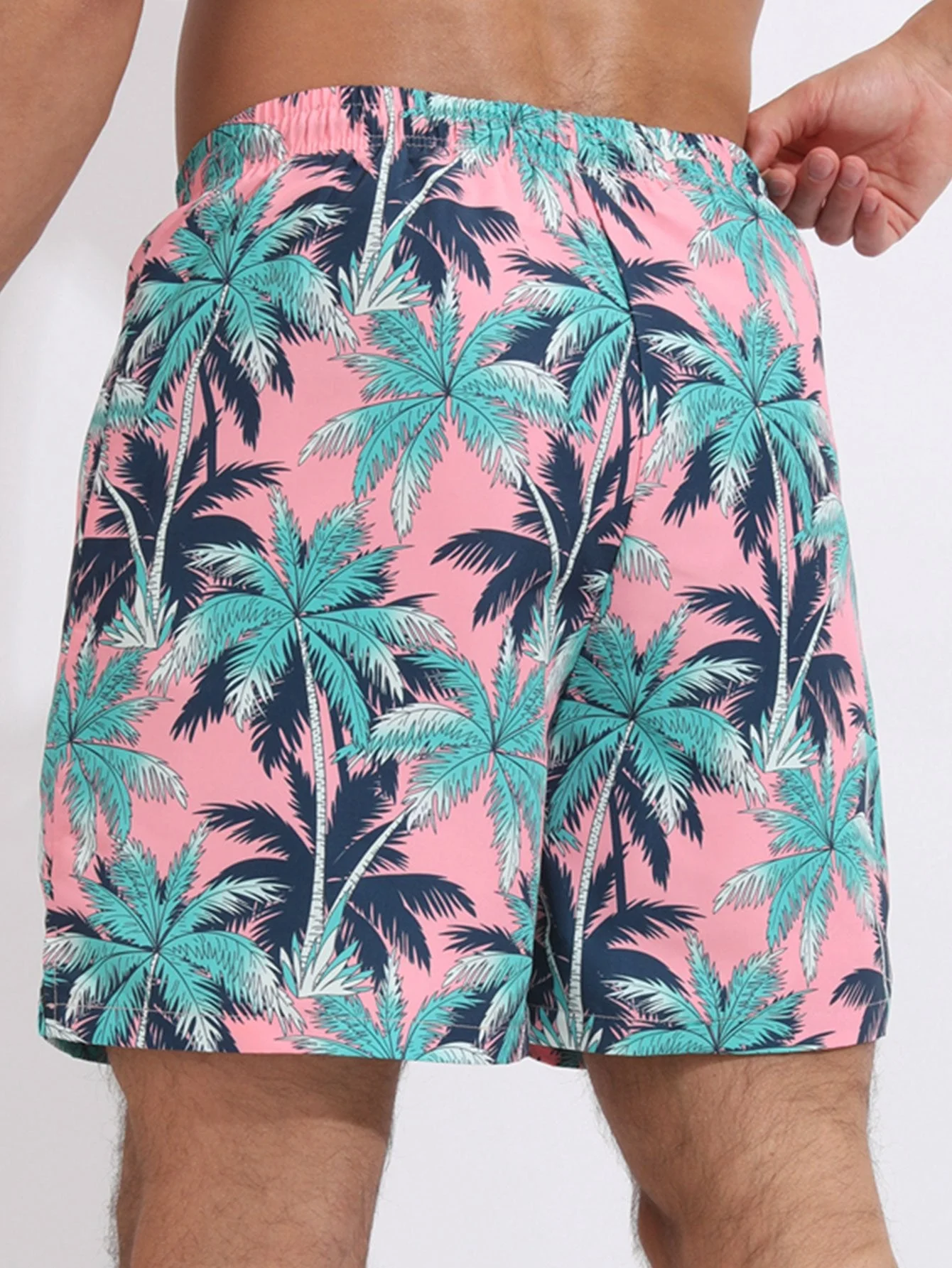 Kobe® | Tropical Print Swim Shorts With Compression Liner - Image 3