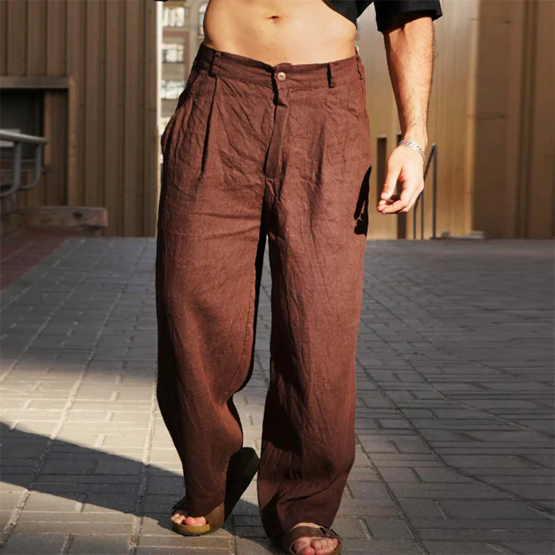 Kobe® | Wide Leg Linen Trousers - Image 2