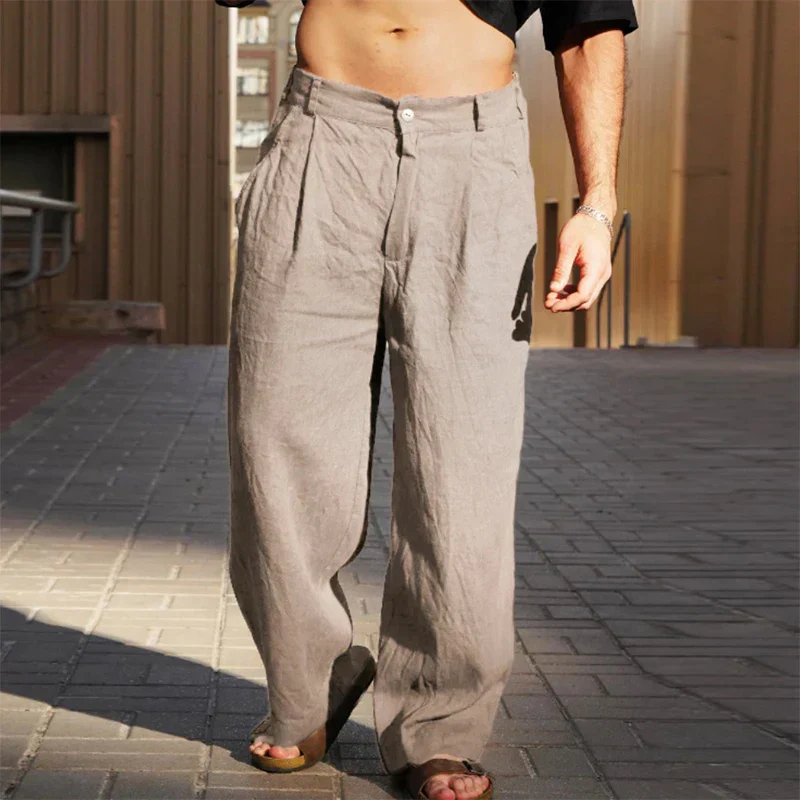 Kobe® | Wide Leg Linen Trousers - Image 5
