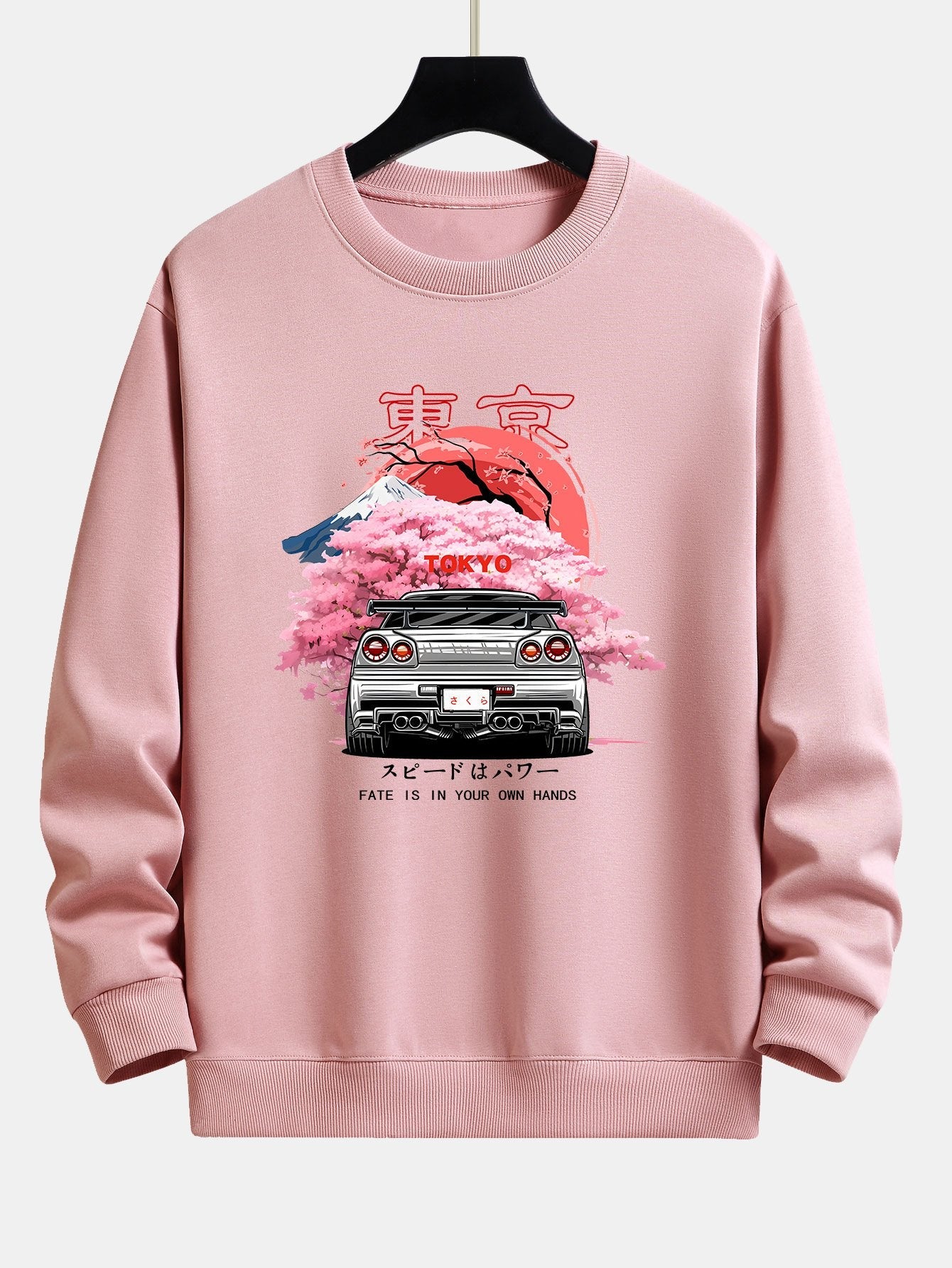 Kody® | Tokyo Sakura Car Print Relax Fit Sweatshirt - Image 3