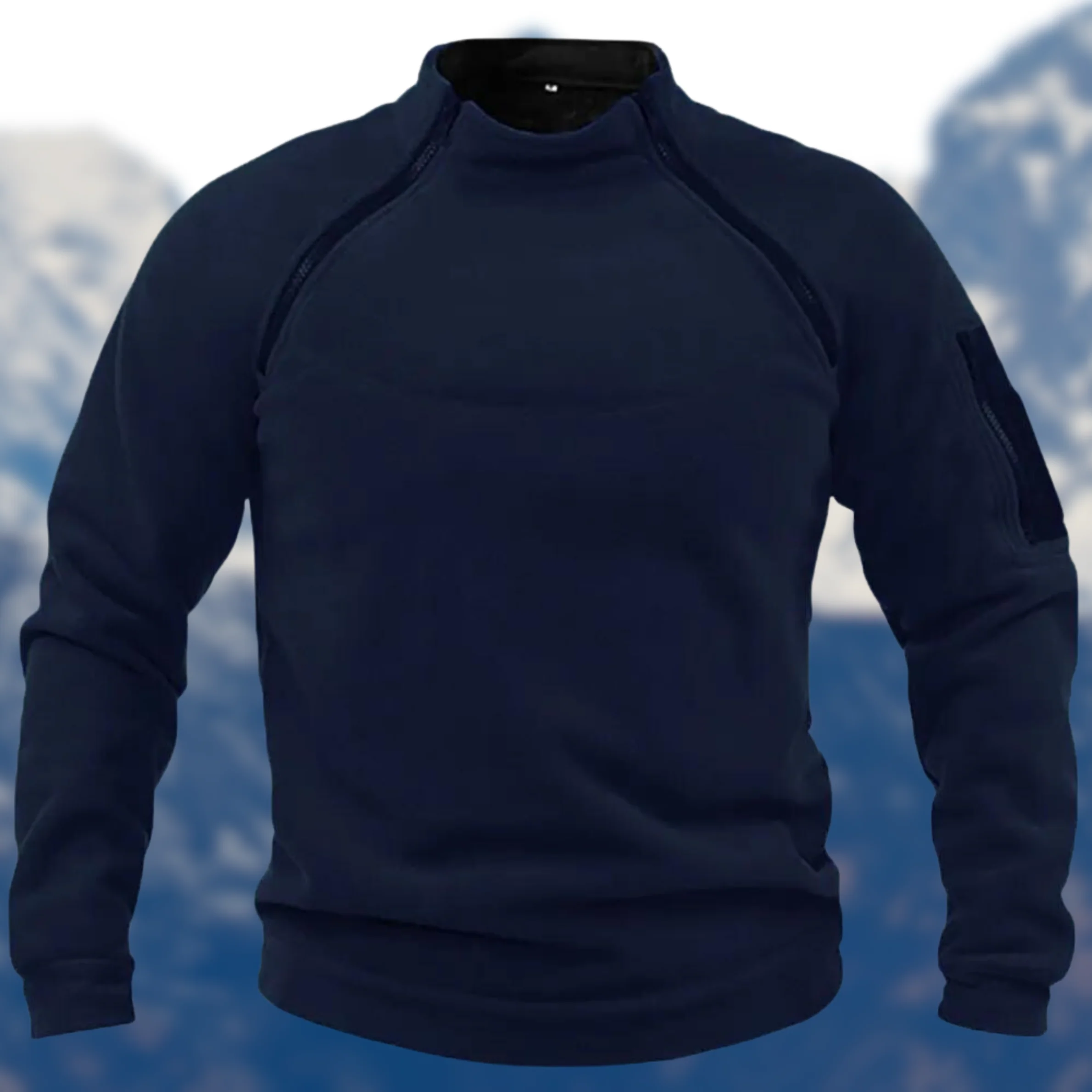 Koldo | Men's tactical fleece pullover with zip pockets - Image 3