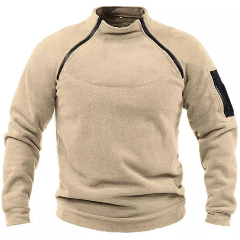 Koldo | Men's tactical fleece pullover with zip pockets - Image 4