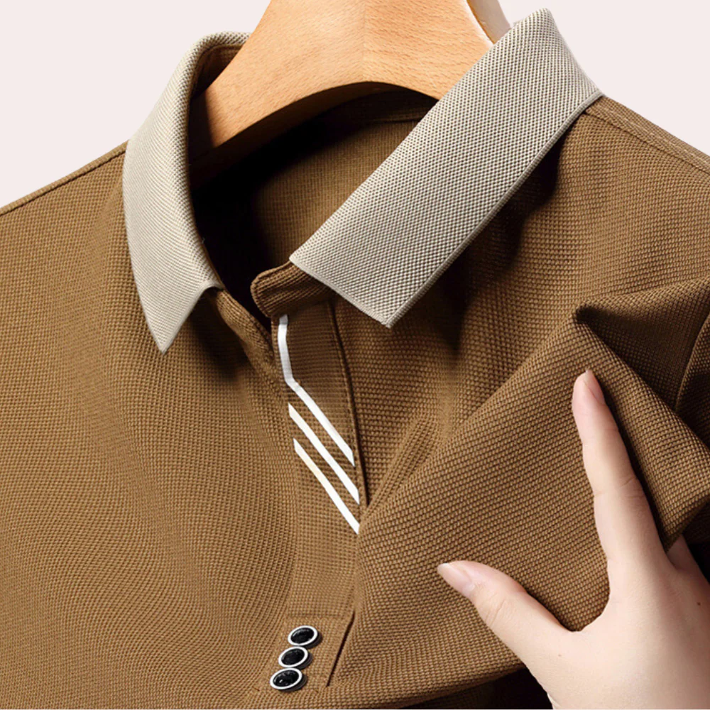 Kolin® | Men'S Casual Long Sleeve Polo Shirt - Image 4