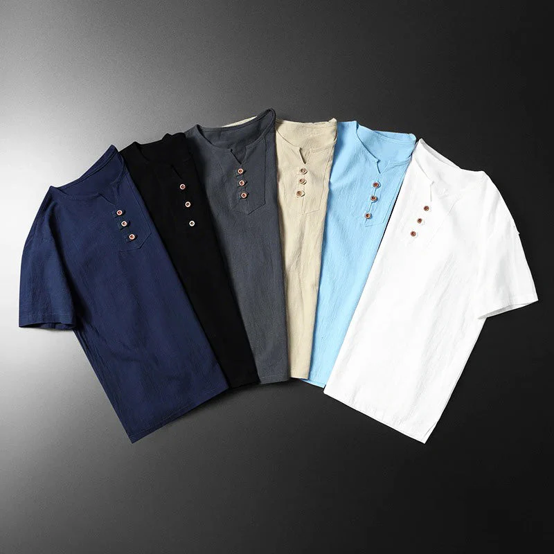 Konan® | Cotton And Linen T-Shirt - Image 3