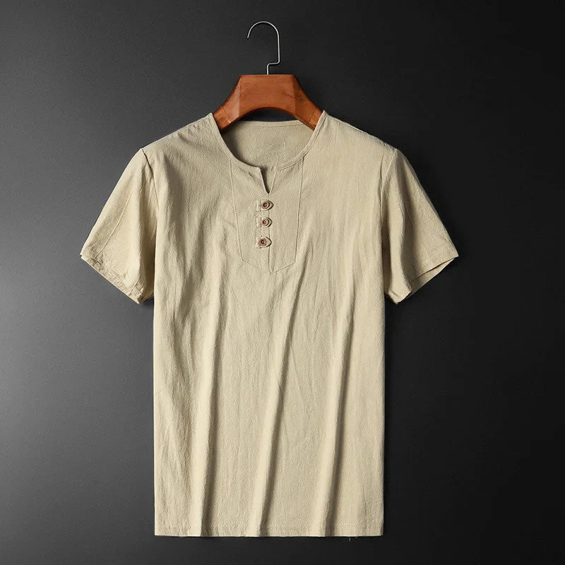 Konan® | Cotton And Linen T-Shirt - Image 5
