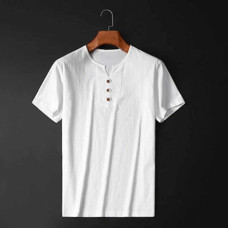 Konan® | Cotton And Linen T-Shirt - Image 6