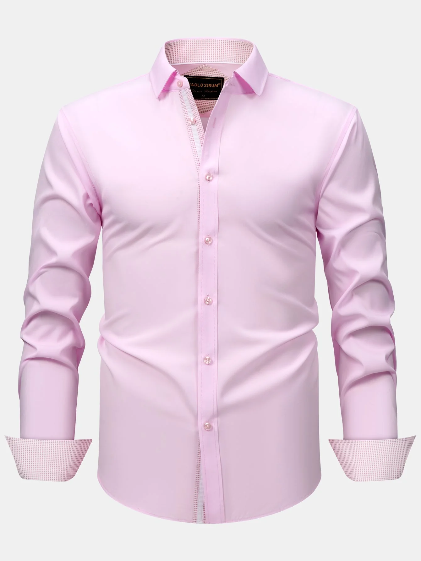 KonradĀ® | Long Sleeve Contrast Button Up Dress Shirt - Image 13