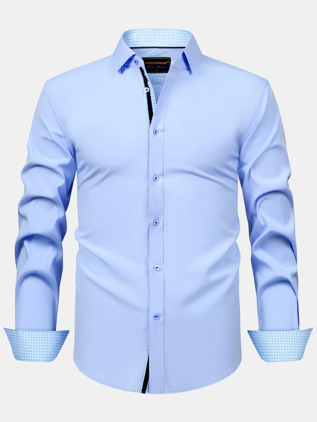 KonradĀ® | Long Sleeve Contrast Button Up Dress Shirt - Image 3