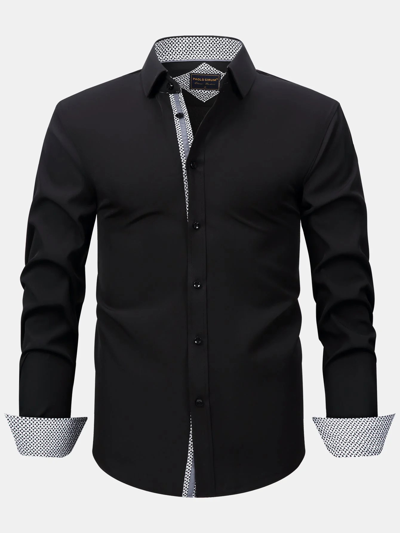 KonradĀ® | Long Sleeve Contrast Button Up Dress Shirt - Image 5