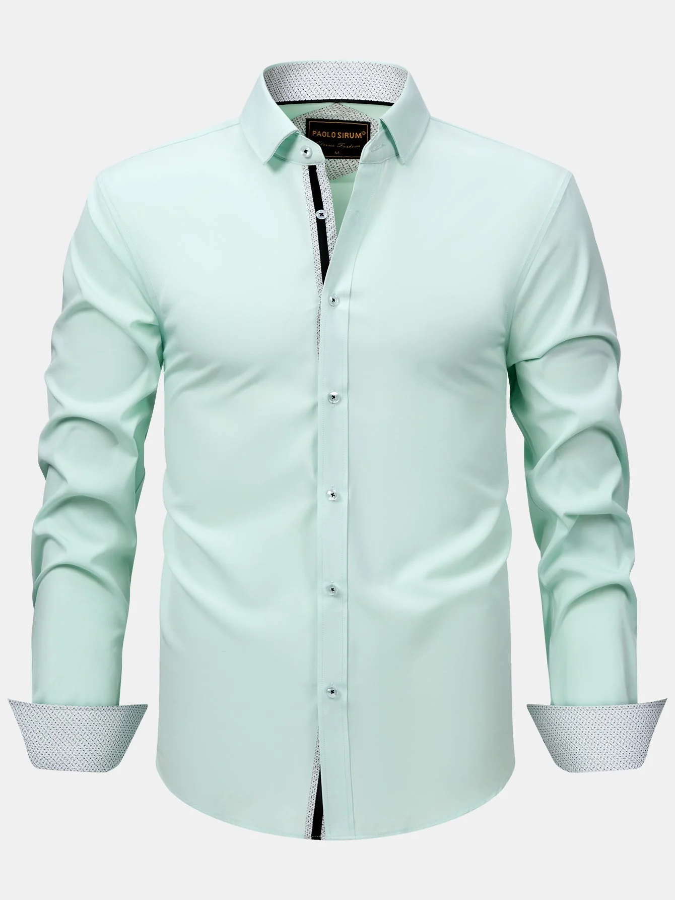 KonradĀ® | Long Sleeve Contrast Button Up Dress Shirt - Image 9