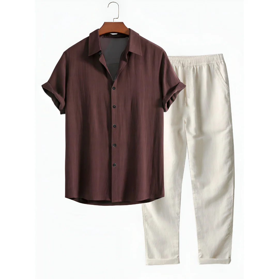 Korey® | Short Sleeve Shirt And Trousers Set - Image 2