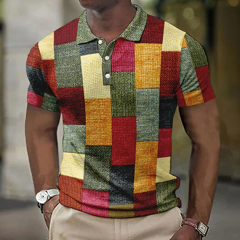 Kosta® | Multicolored Short Sleeve Polo Shirt - Image 2