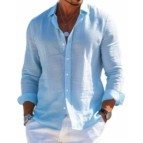 Kristofer® | Elegant Shirt In Cotton And Linen - Image 4