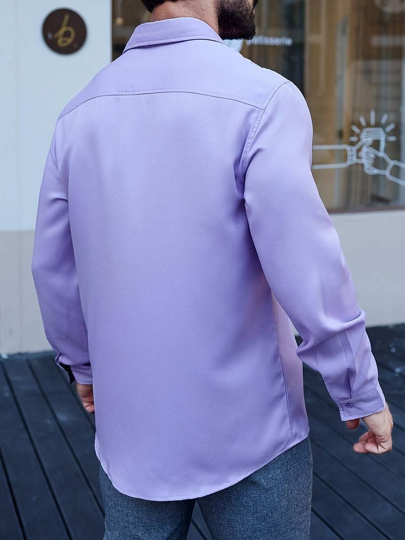Kwan® | Color Block Long Sleeve Shirt For Men - Image 4