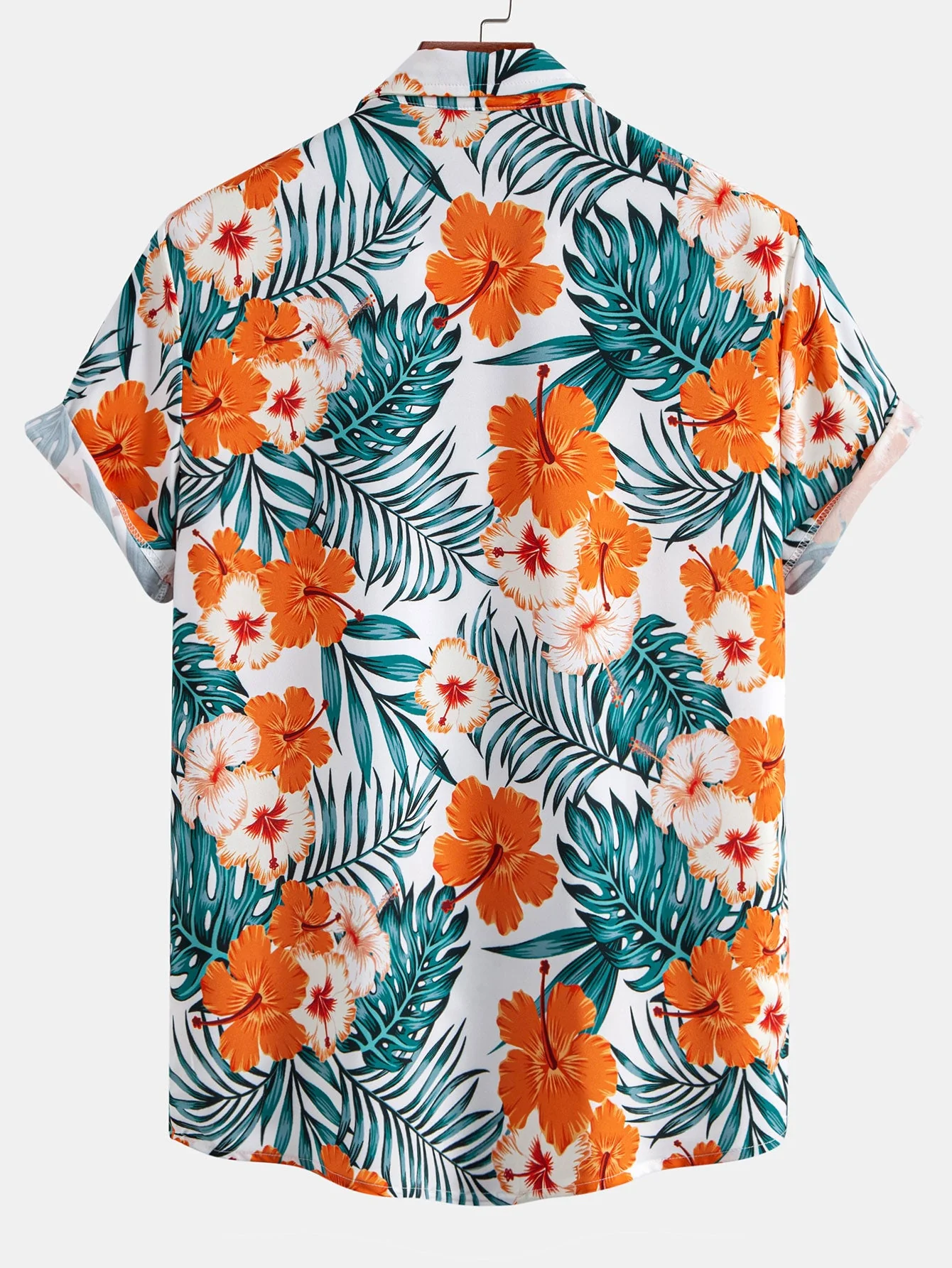 Kyle® | Tropical Flowers Print Button Up Shirt & Drawstring Swim Shorts - Image 4