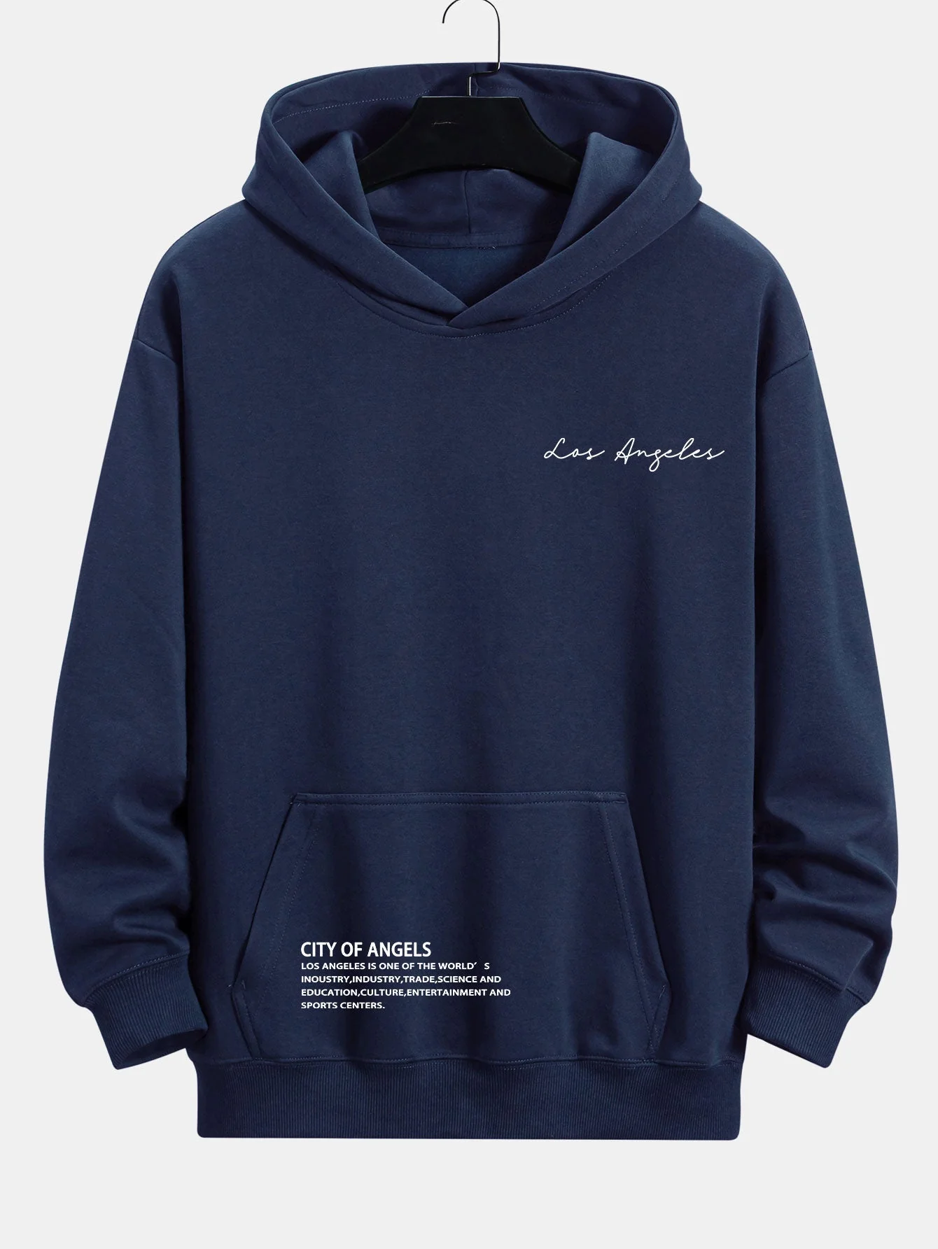 Kylo | Los Angeles Slogan Print Relax Fit Hoodie - Image 9