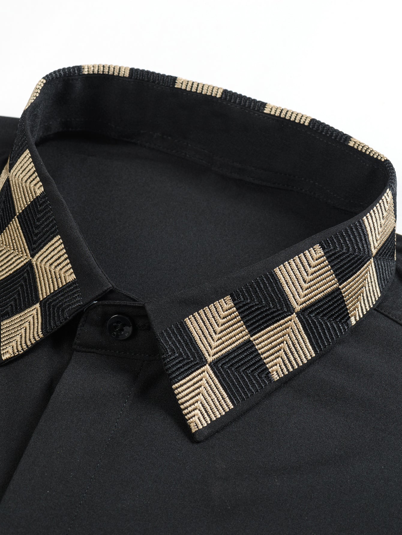 Laban® | Long Sleeve Embroidered Hidden Buttons Placket Shirt - Image 9