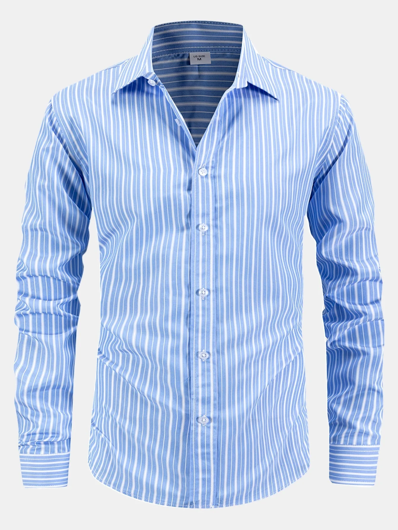 Ladislao® | Long Sleeve Stripe Button Up Shirt - Image 2