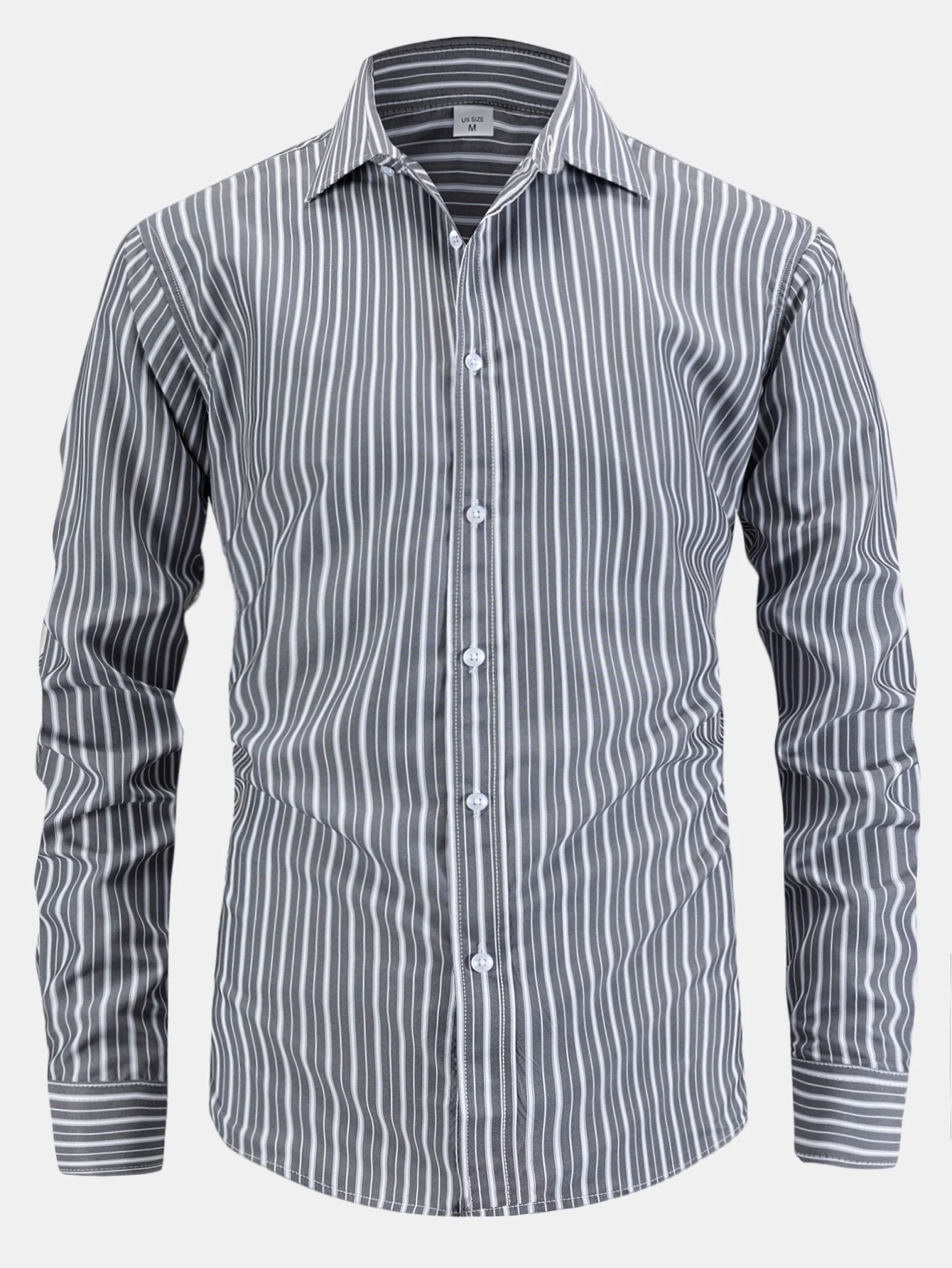Ladislao® | Long Sleeve Stripe Button Up Shirt - Image 4