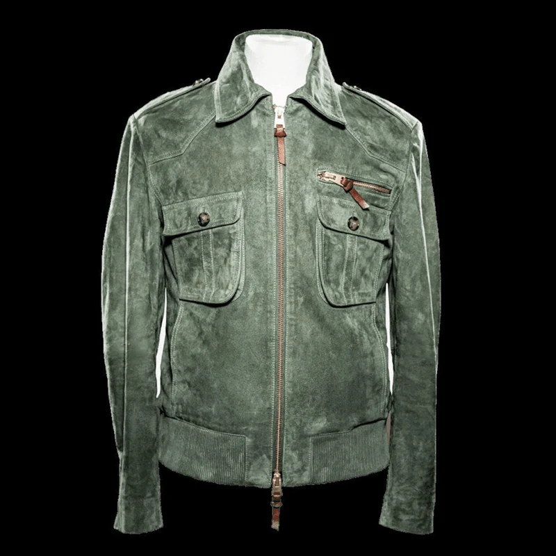 Lael | Retro suede jacket with lapels and breast pocket - Image 4