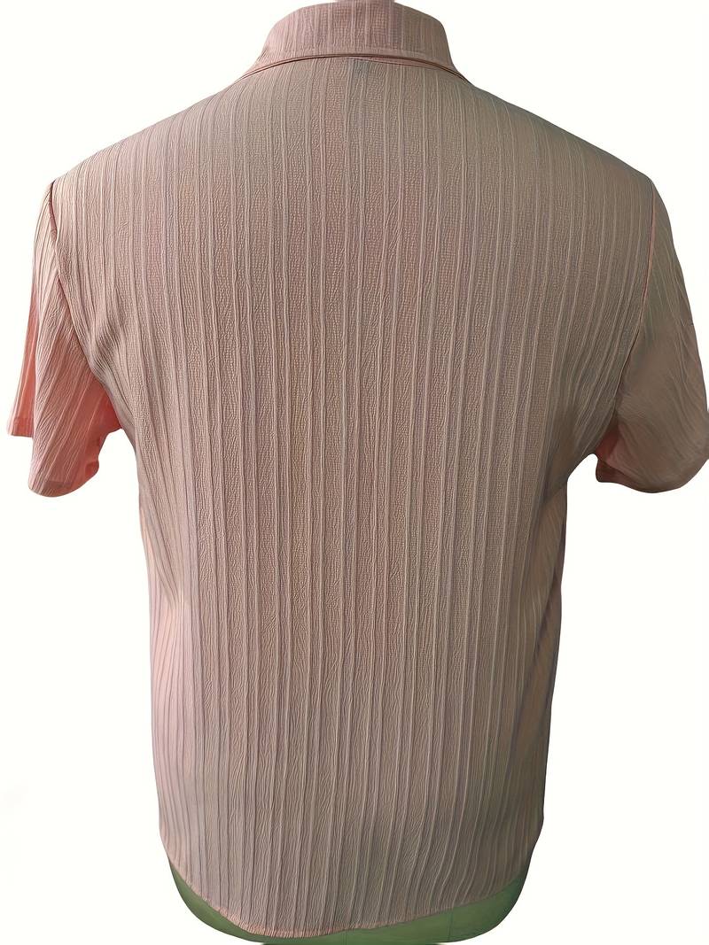 Lafayette® | Ribbed Short-Sleeved Blouse With Button Placket - Image 13