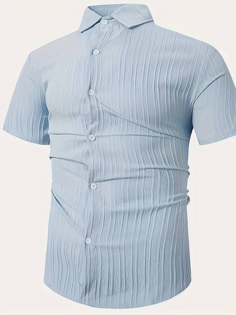 Lafayette® | Ribbed Short-Sleeved Blouse With Button Placket - Image 17