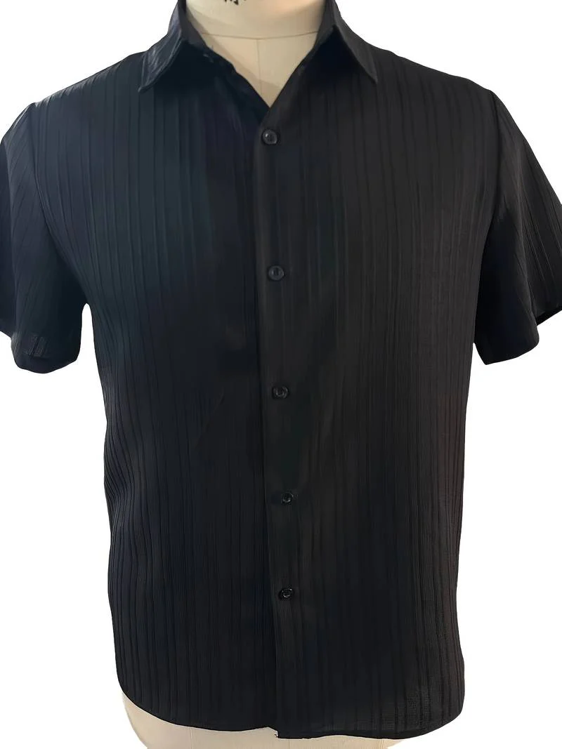 Lafayette® | Ribbed Short-Sleeved Blouse With Button Placket - Image 4