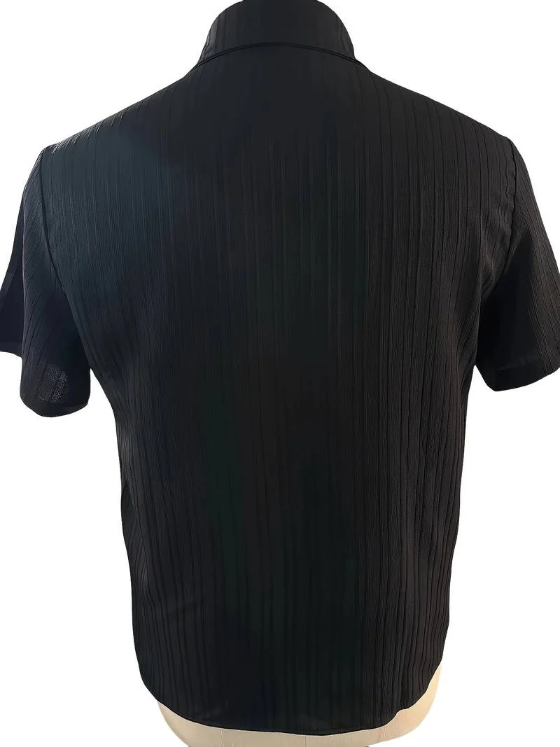 Lafayette® | Ribbed Short-Sleeved Blouse With Button Placket - Image 5