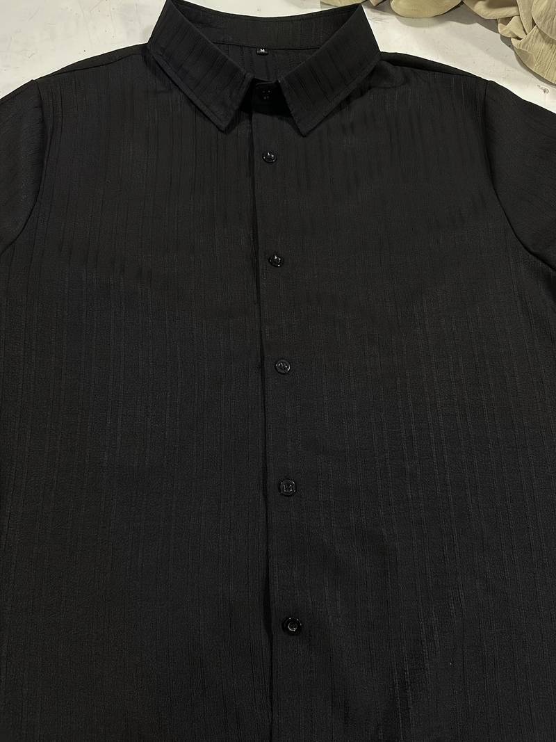 Lafayette® | Ribbed Short-Sleeved Blouse With Button Placket - Image 7