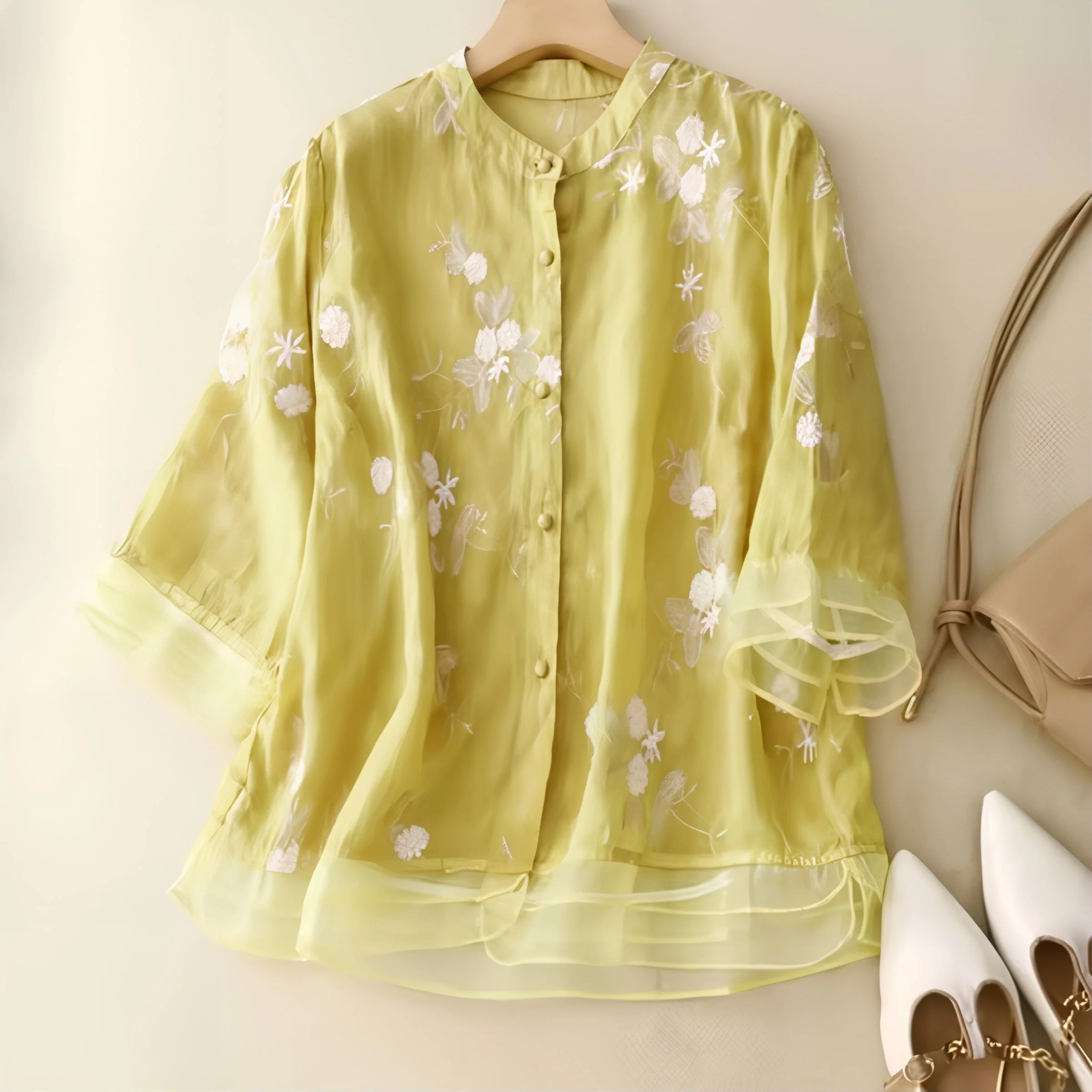 Laird® | Lightweight Cotton Embroidered Blouse - Image 4