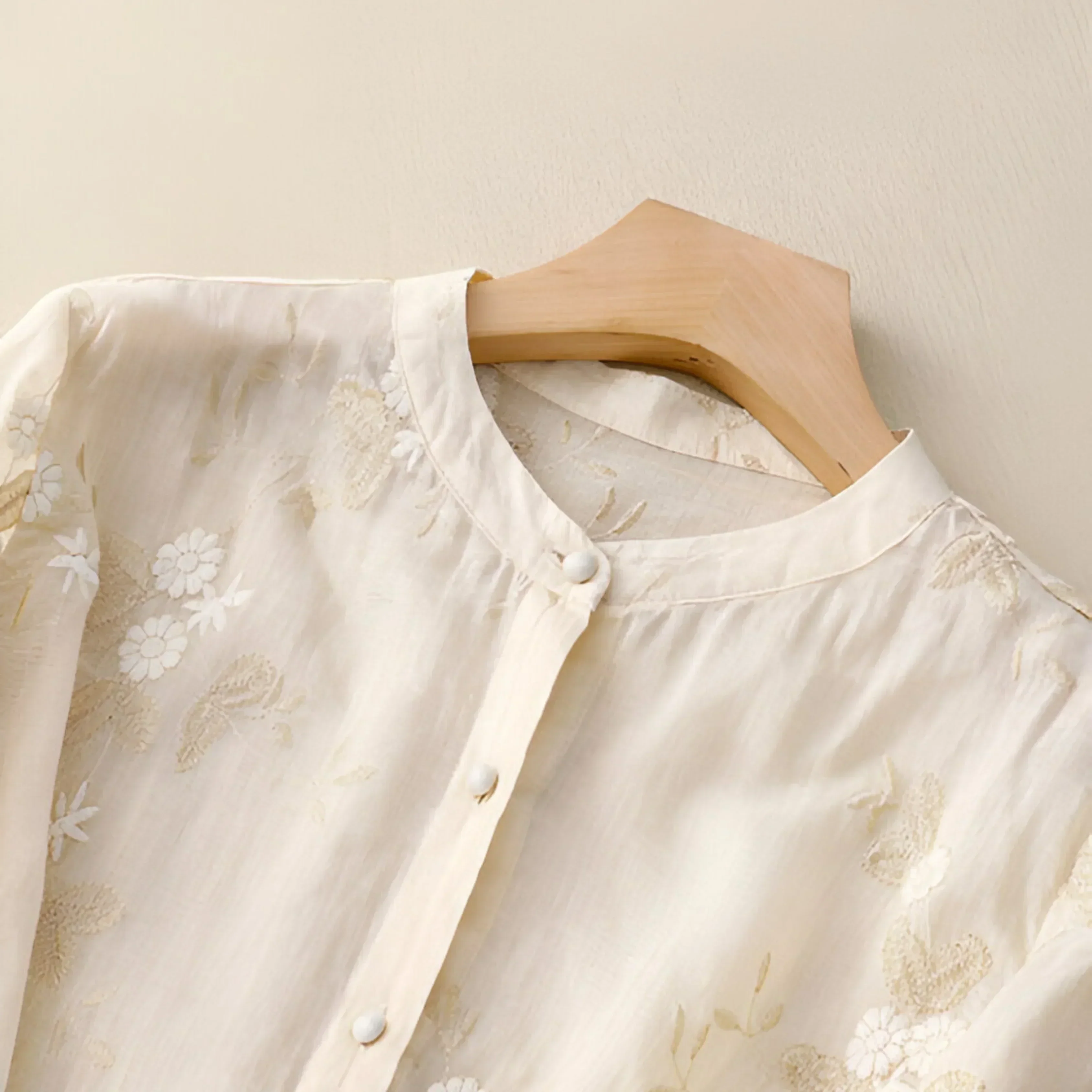 Laird® | Lightweight Cotton Embroidered Blouse - Image 5