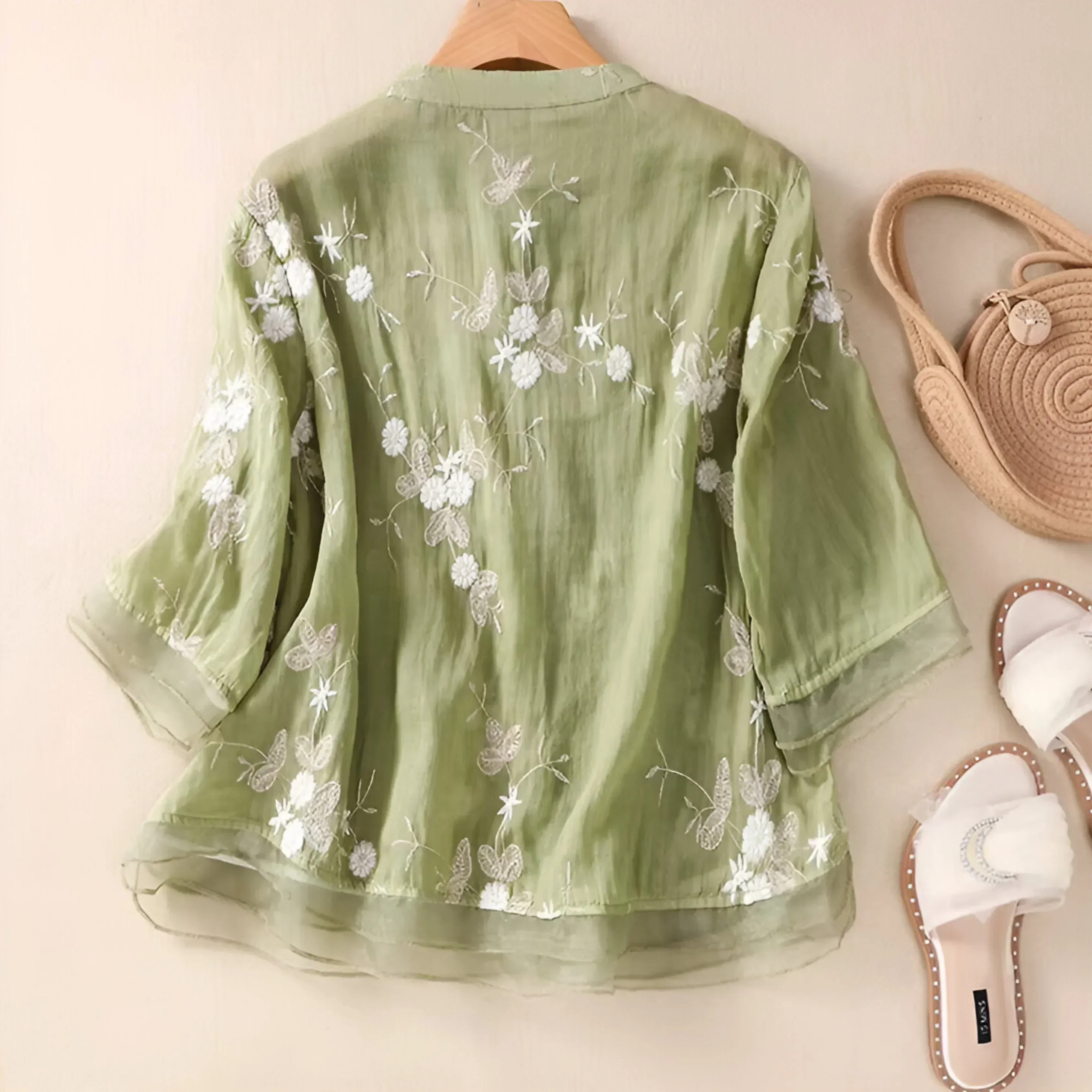 Laird® | Lightweight Cotton Embroidered Blouse - Image 9