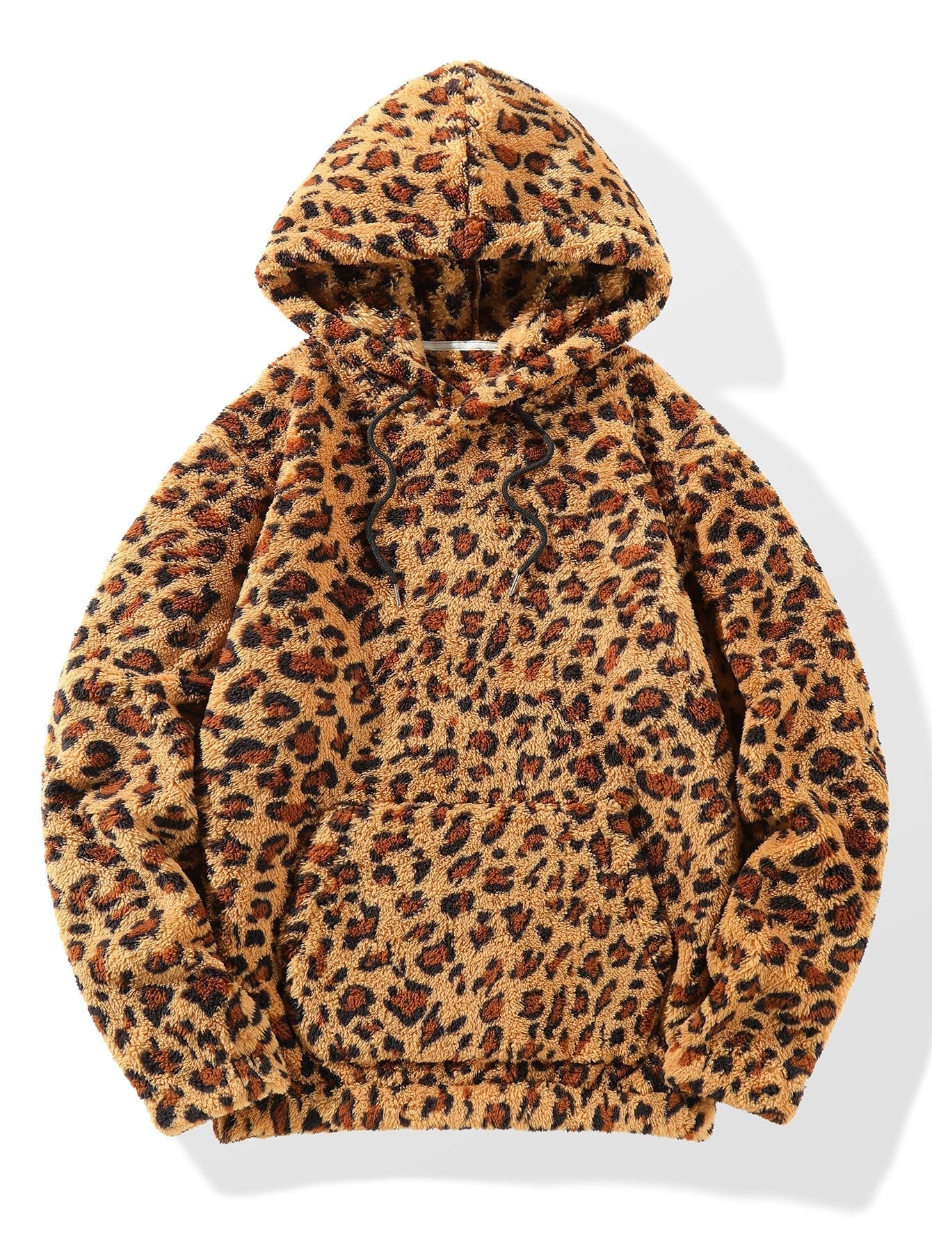 Lamar | Leopard Print Faux Fur Hoodie - Image 2