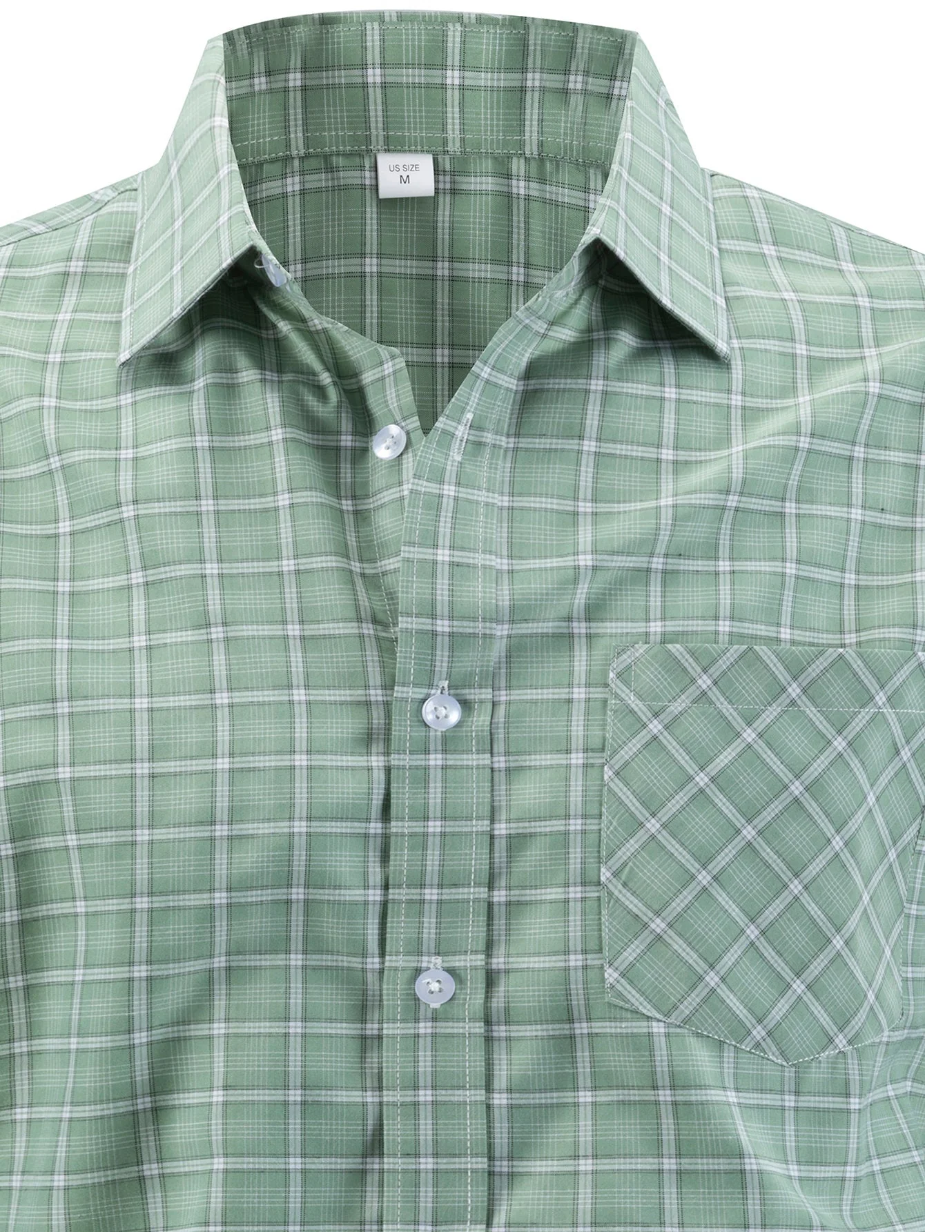 Lamberto® | Long Sleeve Plaid Button Up Shirt - Image 3