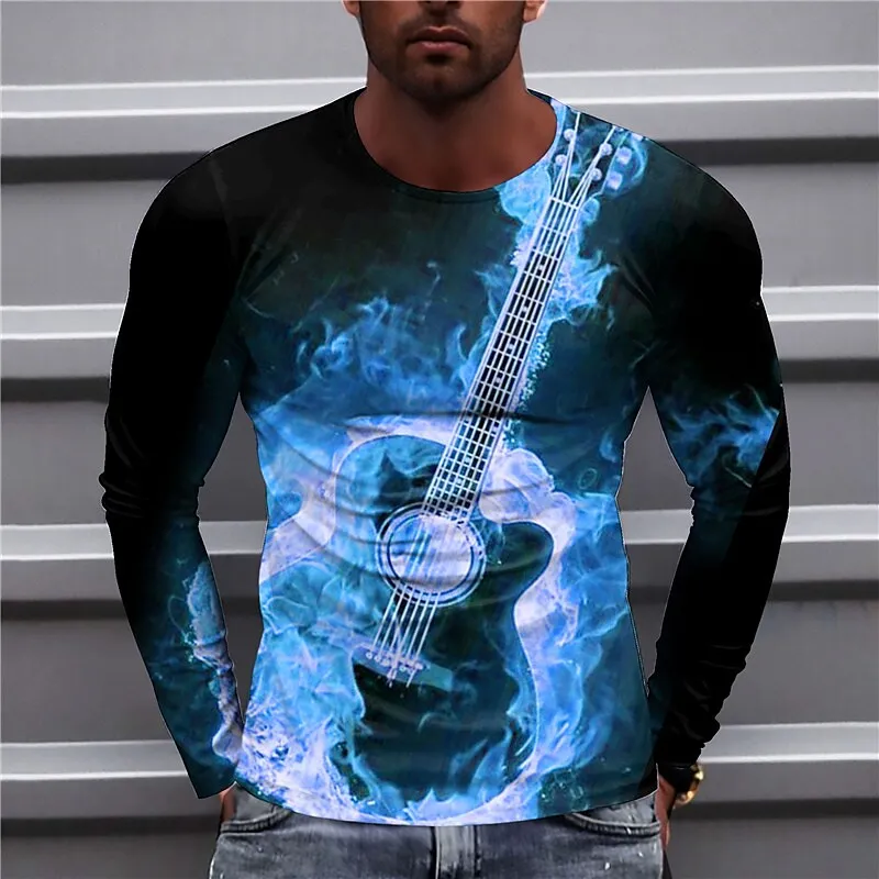 Lance® | Blue Guitar Sweatshirts For Men - Image 3